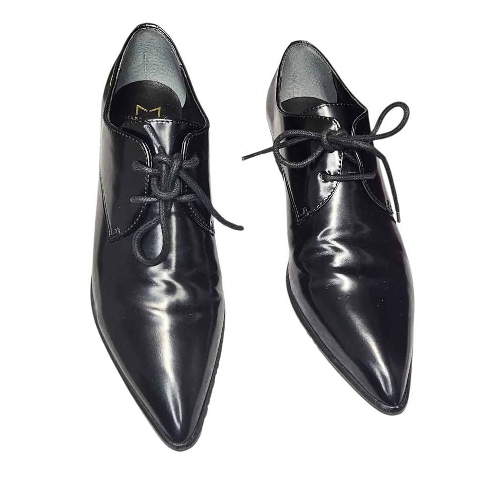 Marc Fisher MLETTA Oxford Shiny Black Lace-Up